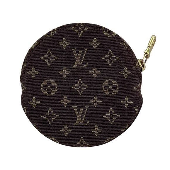 Louis Vuitton Mini Lin Monogram Round Coin Pouch - Picture 2 of 5